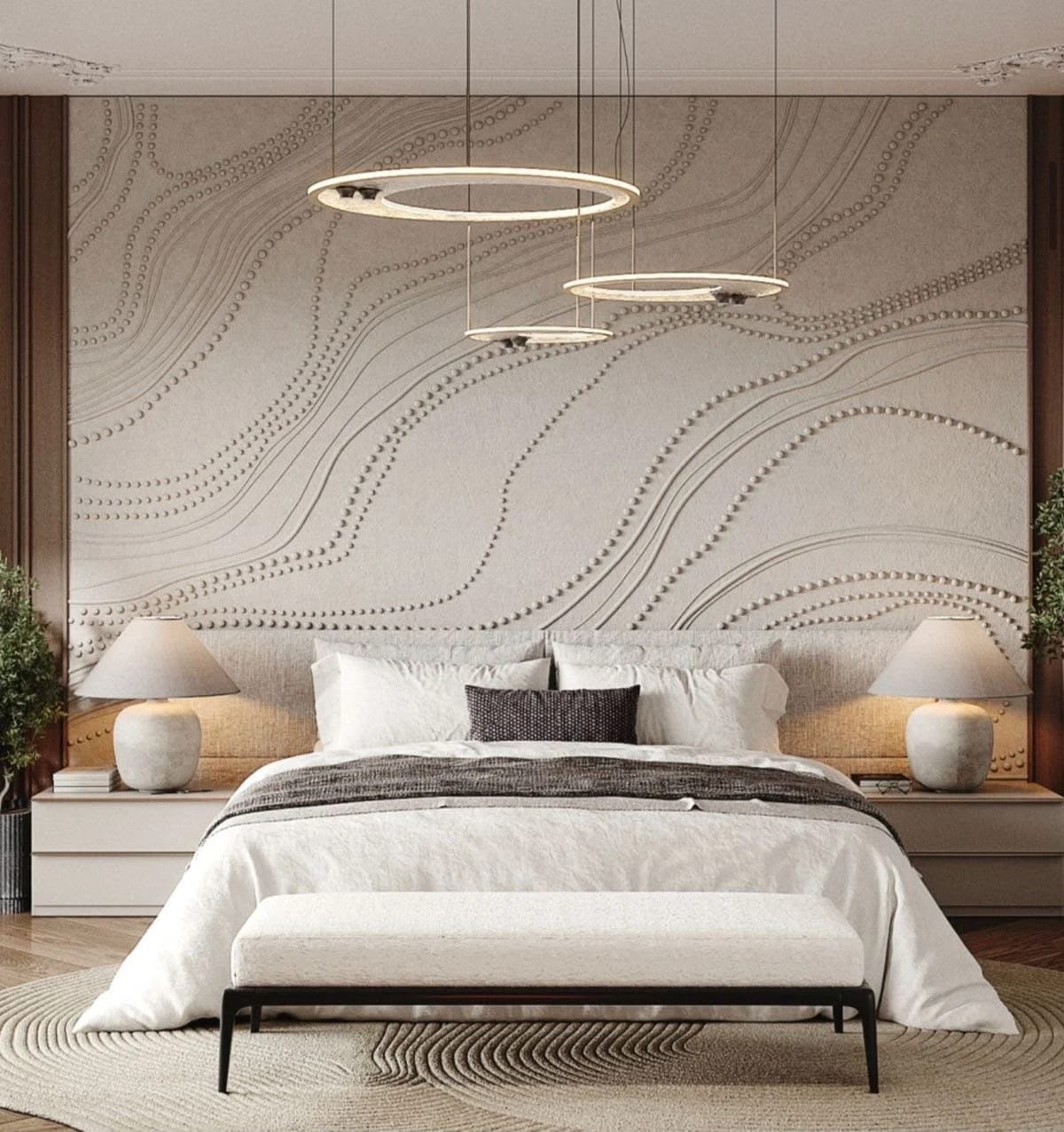 Dune relief wall &mdash; beige limestone